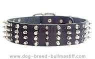 2 inch Leather Dog Collar with STUDS and SPIKES for Bullmastiff 2 inch Leather Dog Collar with STUDS and SPIKES for Bullmastiff