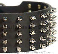3 inch Spiked Leather Dog Collar for Bullmastiff 3 inch Spiked Leather Dog Collar for Bullmastiff