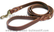 Braided Leather Dog Lead for Bullmastiff training Braided Leather Dog Lead for Bullmastiff training