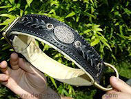 Royal Nappa Padded Hand Made Leather dog collar