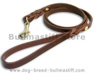 Custom Leather Dog Leash for Bullmastiff with brass hook Custom Leather Dog Leash for Bullmastiff with brass hook