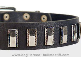 Ornament Dog Collar made of leather for Bullmastiff Ornament Dog Collar made of leather for Bullmastiff