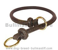 Round Leather Choke Collar/Silent Collar for Bullmastiff Round Leather Choke Collar/Silent Collar for Bullmastiff