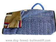 Dog bite sleeve cover made of French linen with handle