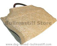 Dog bite developer cuff/cover made of jute with handle Dog bite developer cuff/cover made of jute with handle