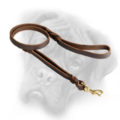 Top quality Bullmastiff leash with extra handle