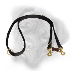 Multitask nylon Bullmastiff leash with 2 snap hooks
