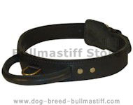 2 ply leather agitation dog collar with handle 2 ply leather agitation dog collar with handle