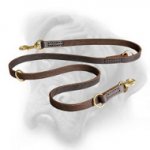 Double Training Leather Bullmastiff Leash