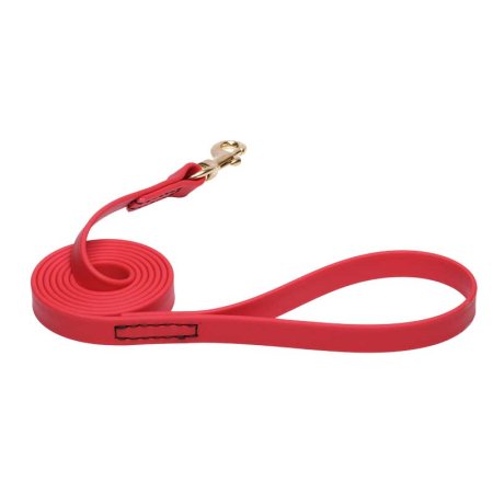 Red Waterproof Bullmastiff Leash Made of Biothane