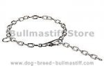 Bullmastiff Chrome Plated Fur Saver Collar with Snap Hook - 1/9 inch (3.00 mm)