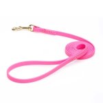 Waterproof Pink Biothane Dog Leash for Walking, Tracking