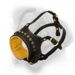 Superb hand crafted leather dog muzzle