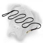 Royal Quality Leather Walking Bullmastiff Leash with Braids