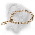 Curogan Fur Saver - Bullmastiff Chain Choke Collar - 1/9 inch (3 mm)