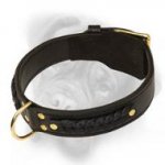 Bullmastiff Hand-braided Leather Dog Collar