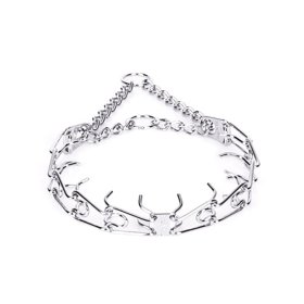 "No Pulling" Herm Sprenger Chrome Plated Steel Prong Pinch Collar - 1/8 (3 mm) Wire Gauge