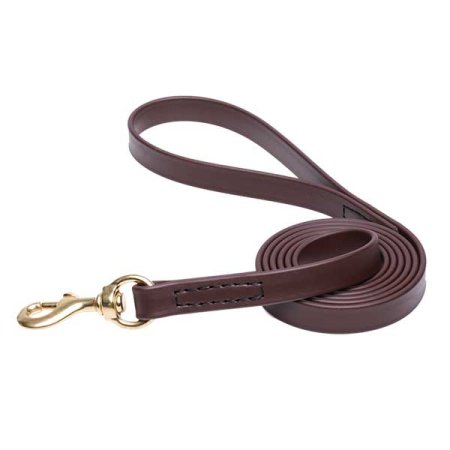 Brown Waterproof Bullmastiff Leash Made of Biothane