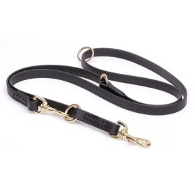 Multipurpose Black Biothane Bullmastiff Leash for over 7 Different Activities