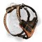 Soft Interior padding in Hand painted leather dog harness