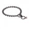 "Fur Protector" Black Stainless Steel Bullmastiff Choke Collar - 1/6 inch (4 mm) wire diameter