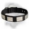 Marvelous Bullmastiff Dog Collar decorated with shiny nickel plates!