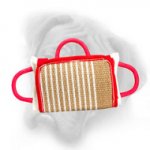 Tear Resistant Bullmastiff Bite Pillow with Jute Cover