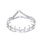 "No Pulling" Herm Sprenger Chrome Plated Steel Prong Pinch Collar - 1/8 (3 mm) Wire Gauge