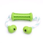 Olive High-Quality Rubber Training Dental Toy With Handles (Small 1.3” x 3.5” (3.5 cm x 9 cm))