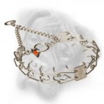 Chrome Plated Bullmastiff Prong Collar for Behavior Correction - 1/6 inch (3.99 mm)