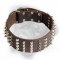 2 Inch Leather Bullmastiff Collar witn Nickel Pyramids and Spikes