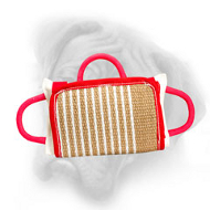 Tear Resistant Bullmastiff Bite Pillow with Jute Cover