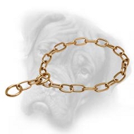 Curogan Fur Saver - Bullmastiff Chain Choke Collar - 1/9 inch (3 mm)