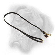 Handcrafted Leather Bullmastiff Leash with Floating O-ring Handcrafted Leather Bullmastiff Leash with Floating O-ring