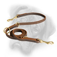 Super Strong Multitask Leather Leash for Bullmastiff Breed Super Strong Multitask Leather Leash for Bullmastiff Breed
