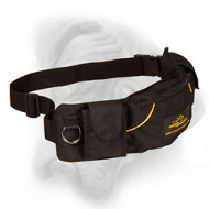 Convenient Nylon Pouch with Three Pockets for Bullmastiff Training