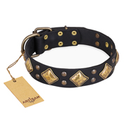 "Fancy-Schmancy" FDT Artisan Studded Leather Bullmastiff Collar