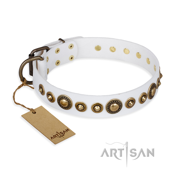 Best quality full grain leather collar created for your pet