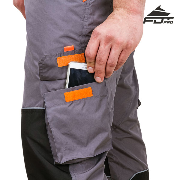 Durable Pants with Back Pockets on Velcro fastener