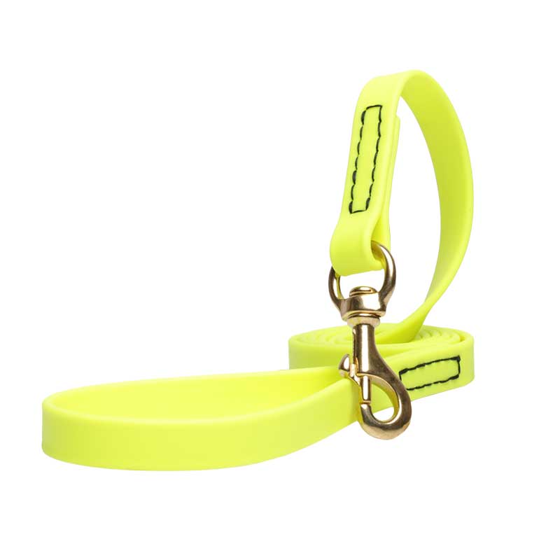Yellow Waterproof Bullmastiff Leash Made of Biothane