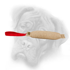 Bullmastiff bite tug with nylon handle