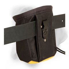 Nylon Bullmastiff treat bag with a belt clip