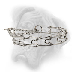 Chrome plated prong collar for efficient training