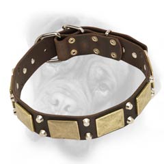 Bullmastiff quality leather dog collar