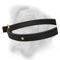 Bullmastiff leather choke collar