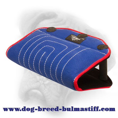 Bullmastiff Bite Builder of French Linen with 3 Hard Handles