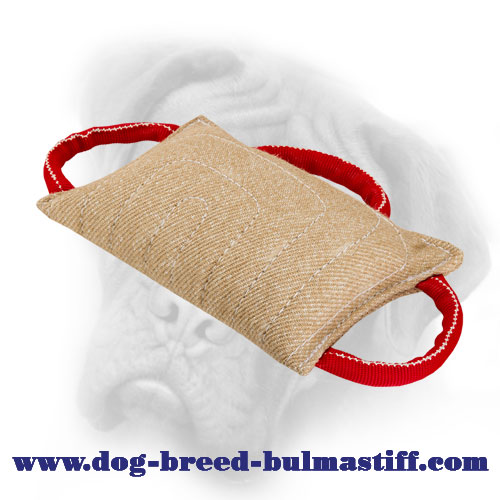 Bullmastiff Bite Pillow with 3 Handles