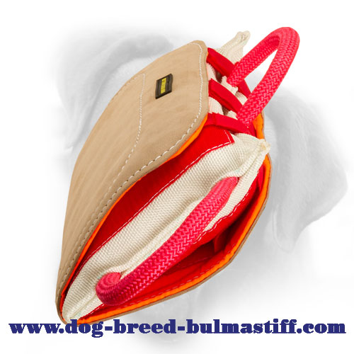 Superior Bullmastiff Bite Pillow with Leather Cover for Advanced Training