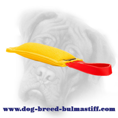 Bullmastiff Bite Tug Made of French Linen with One Handle