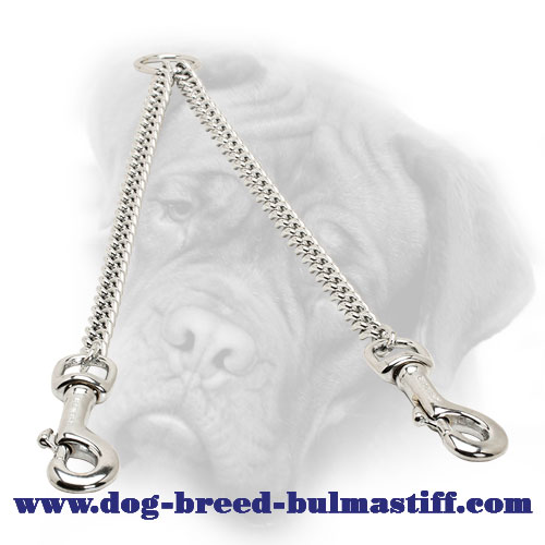 Herm Sprenger Bullmastiff Chain Coupler for Walking 2 Dogs